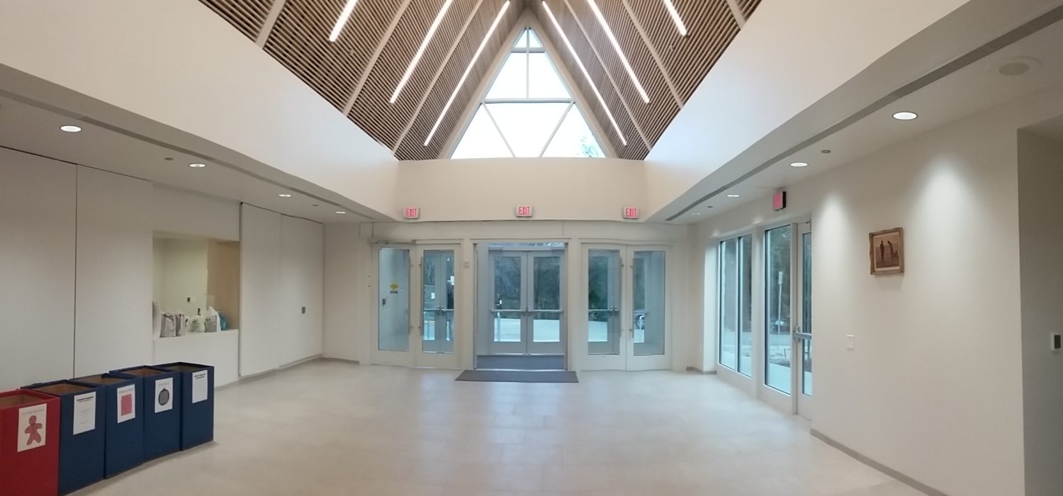 Nativity construction, new narthex